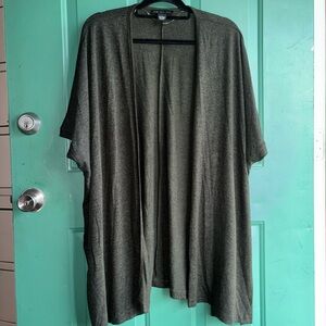 Joan Vass large Olive Green Open Front Cardigan excellent condition
